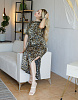 Платье с разрезами с поясом леопардовый | Интернет-магазин Knitman