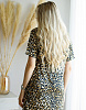 Платье с разрезами с поясом леопардовый | Интернет-магазин Knitman