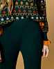 Вязаные брюки-лапша изумрудный | Интернет-магазин Knitman